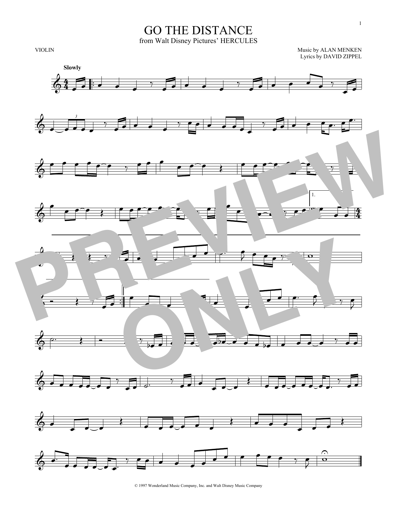 Product gallery: Page 1 of 1 Go The Distance (from Hercules), Michael Bolton
