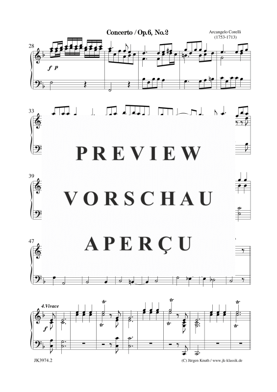 gallery: Concerto Op. 6. No. 2, , (Klavier/Cembalo Solo)