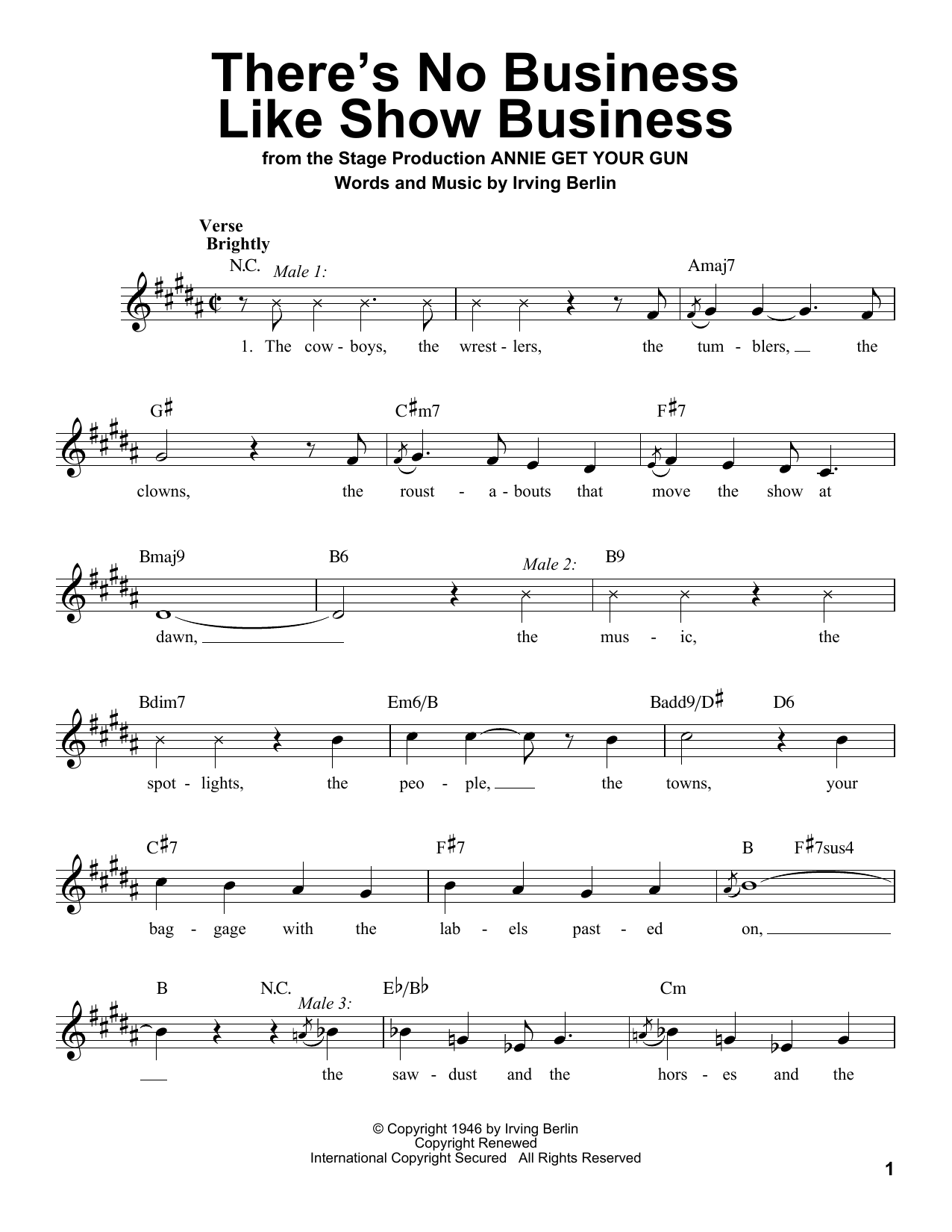 Product picture to:  There's No Business Like Show Business - Irving Berlin