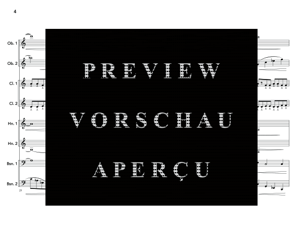 Produktgalerie: Seite 8 von 11 Wind Octet, , (Holzbläser Ensemble 2x Oboe, 2x Klarinette, 2x Horn und Fagott)