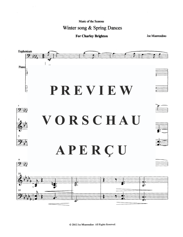 Product gallery: Page 3 of 11 Winter Song and Spring Dances, , Euphonium and Piano