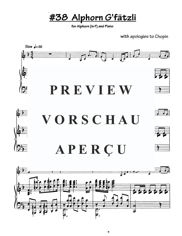 Produktgalerie: Seite 3 von 6 Alphorn G'fatzli, , Alphorn in F und Klavier