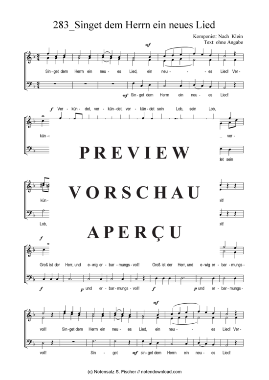 Product gallery: Page 2 of 3 Singet dem Herrn ein neues Lied , , (Mixed choir SAB)