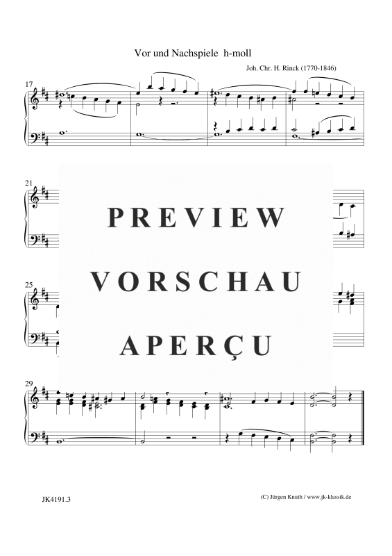 gallery: Vor und Nachspiele H-Moll 3 Stück, , Orgel Solo
