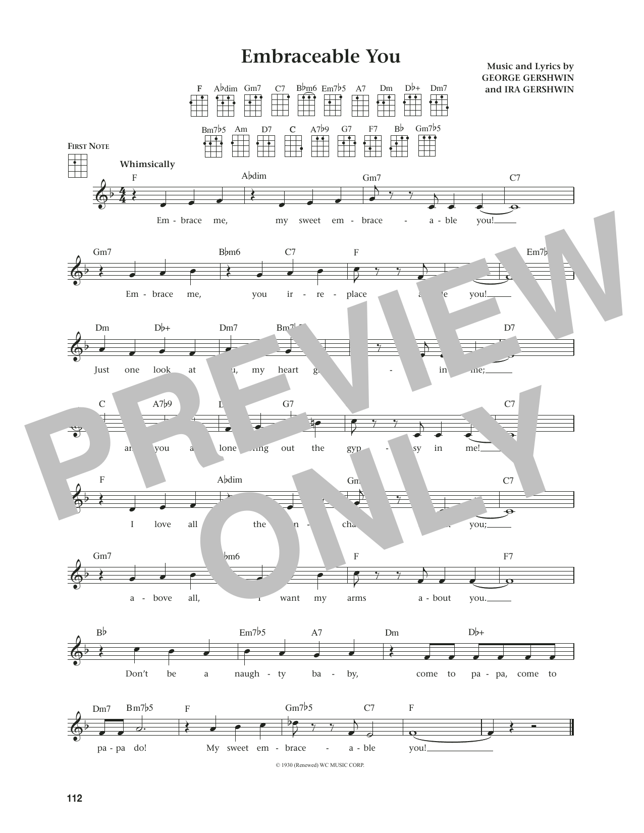 Product gallery: Page 1 of 1 Embraceable You (from The Daily Ukulele) (arr. Jim Beloff), George Gershwin