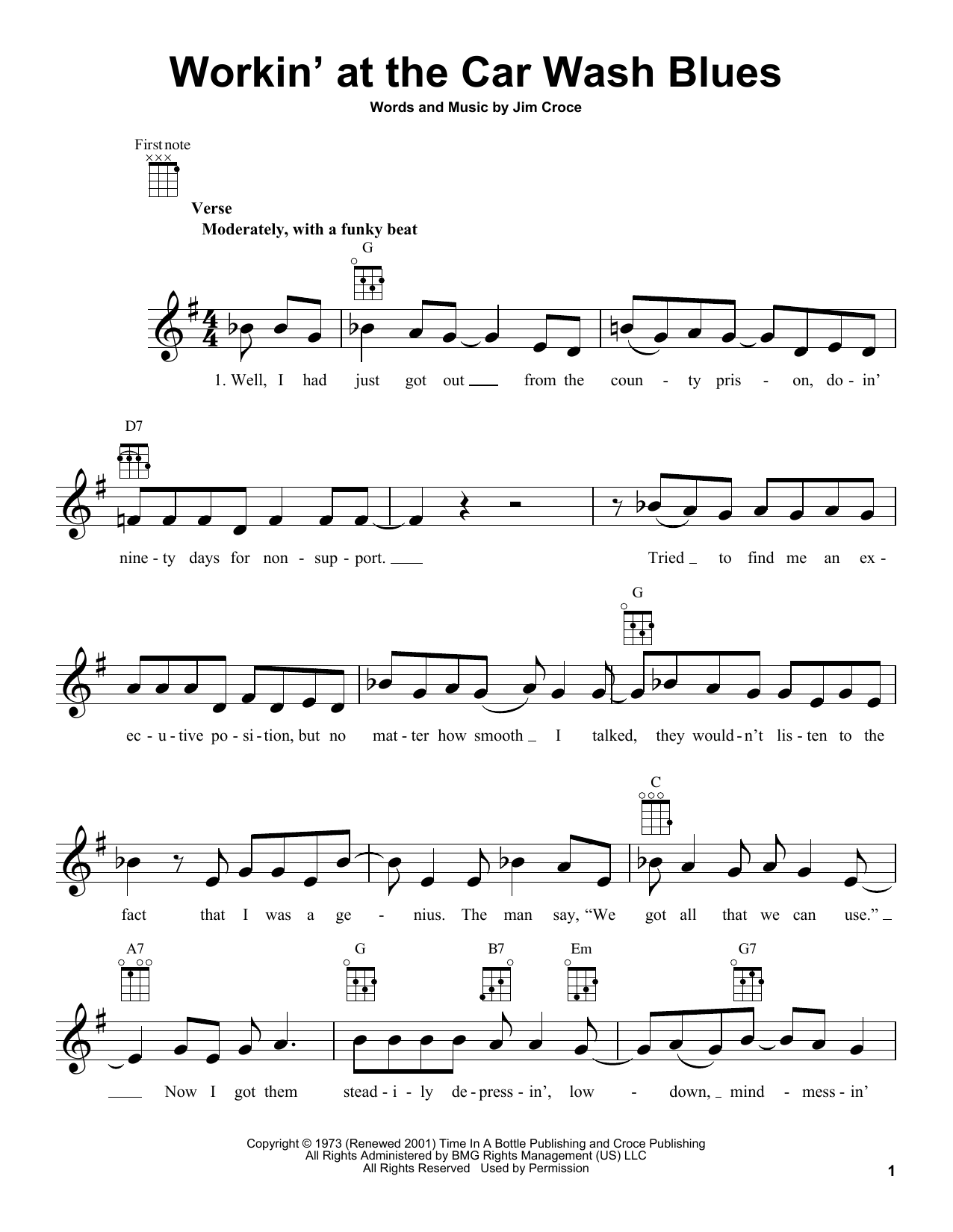 Product gallery: Page 1 of 1 Workin' At The Car Wash Blues, Jim Croce