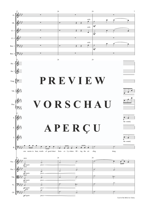 Produktgalerie: Seite 8 von 11 Carol of the Bells, , Gemischter Chor, Klavier und Kammerorchester