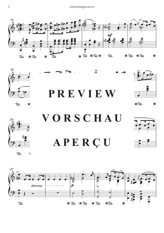 Product gallery: Page 8 of 9 Geburtstagsmarsch , , Piano Solo