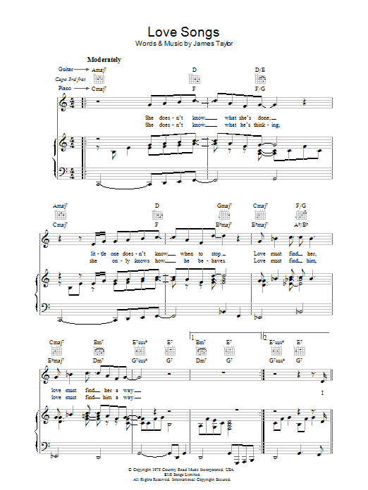 Produktgalerie: Seite 1 von 1 Love Songs, James Taylor, Gesang, Gitarre, Klavier