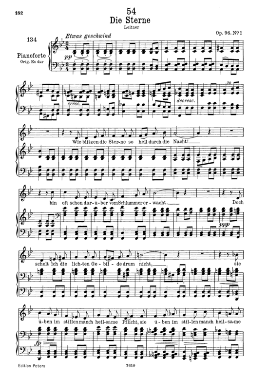 Product picture to: Die Sterne D.939Franz Schubert