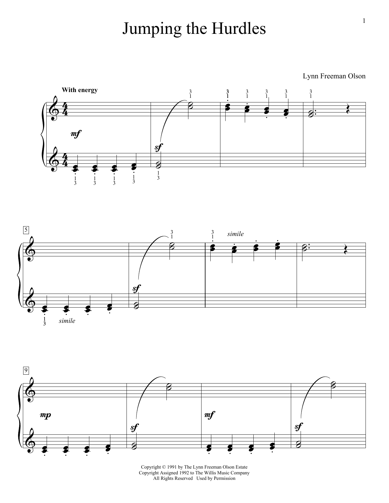Produktgalerie: Seite 1 von 1 Jumping The Hurdles, Lynn Freeman Olson, Klavier