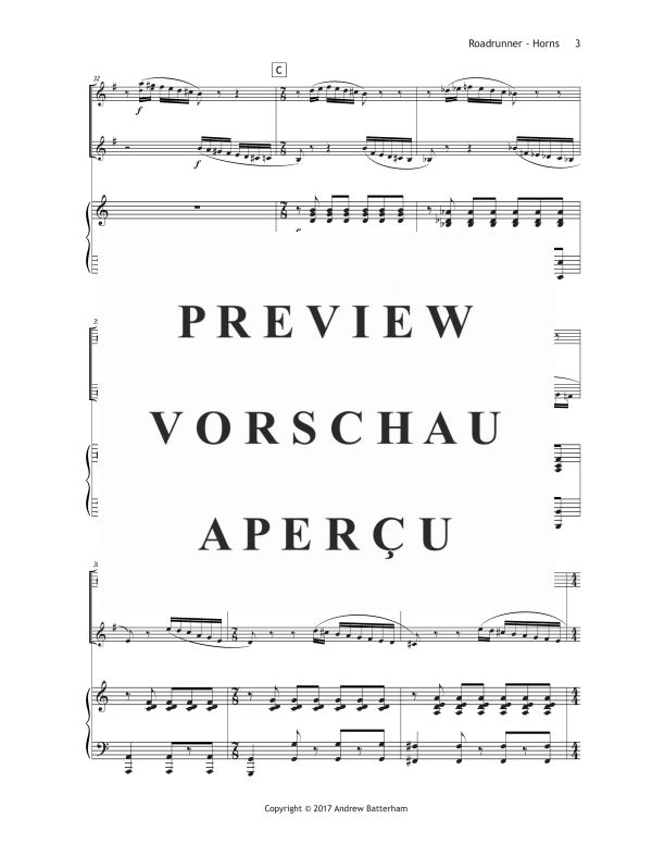 Produktgalerie: Seite 7 von 11 Roadrunner, , (Trio 2x Horn in F und Klavier)