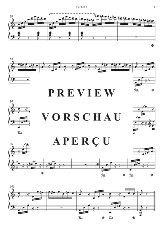 Product gallery: Page 7 of 7 Für Elise - WoO 59, Klavierstück in a-Moll , , Piano Solo