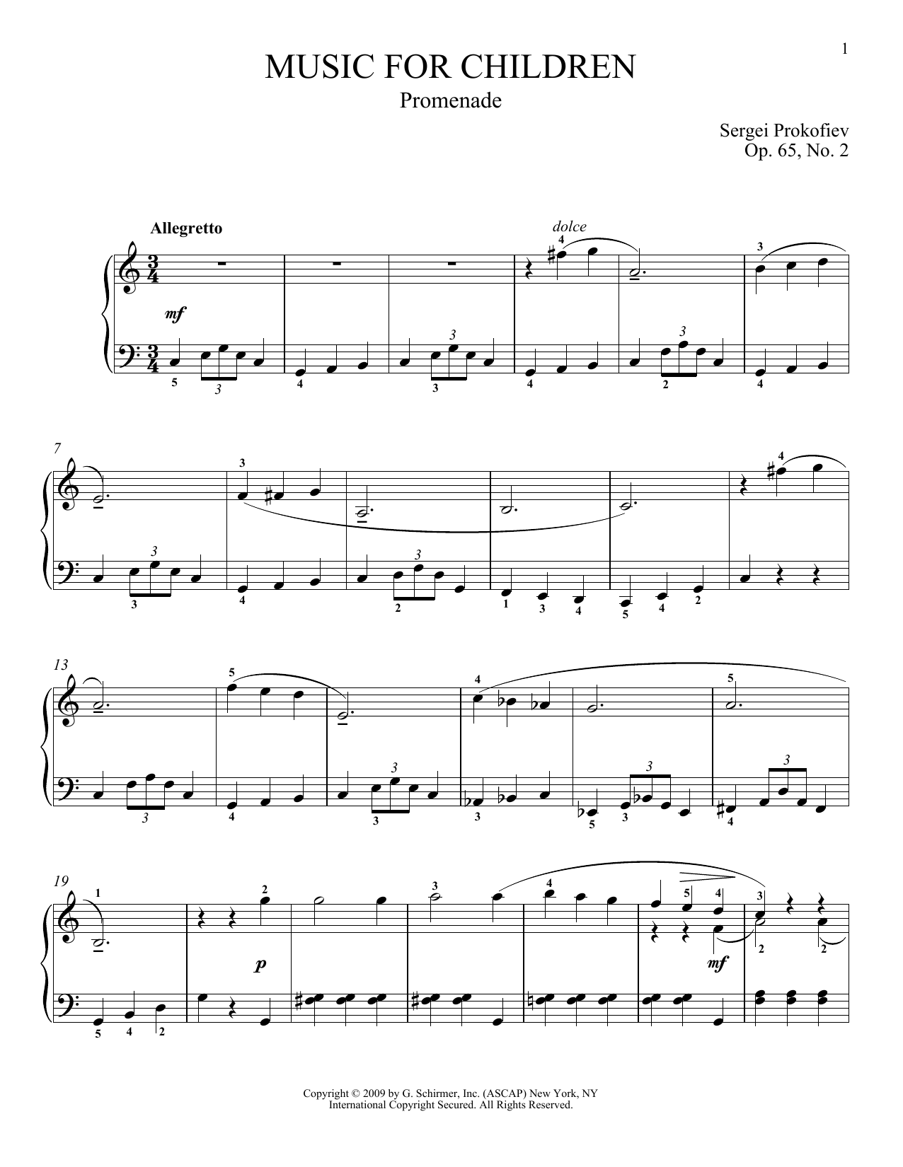 Product gallery: Page 1 of 1 Promenade, Sergei Prokofiev