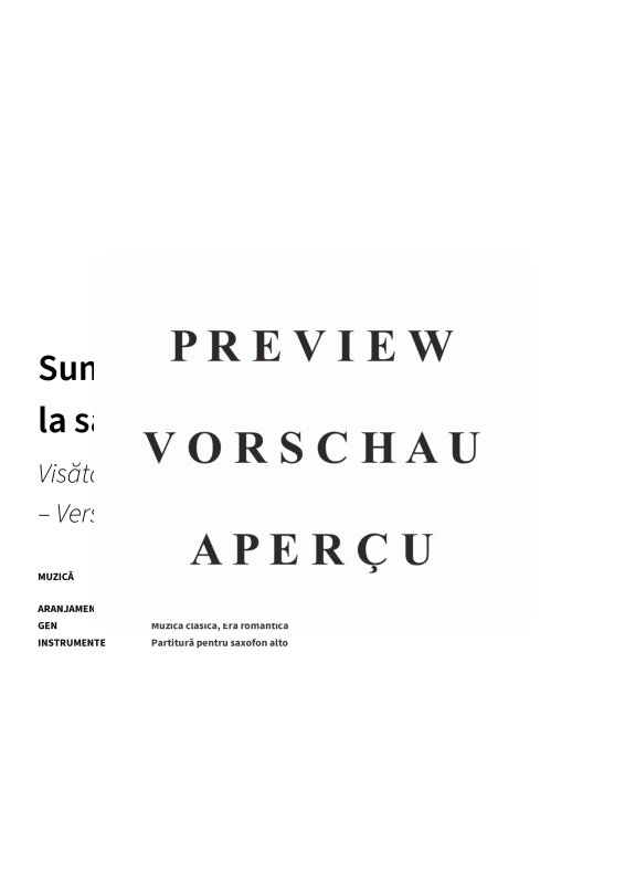 Produktgalerie: Seite 3 von 11 Sunete blânde la saxofonul alto - Visatorii & clasice delicate - Versiuni simplificate, , Altsaxophon in Es
