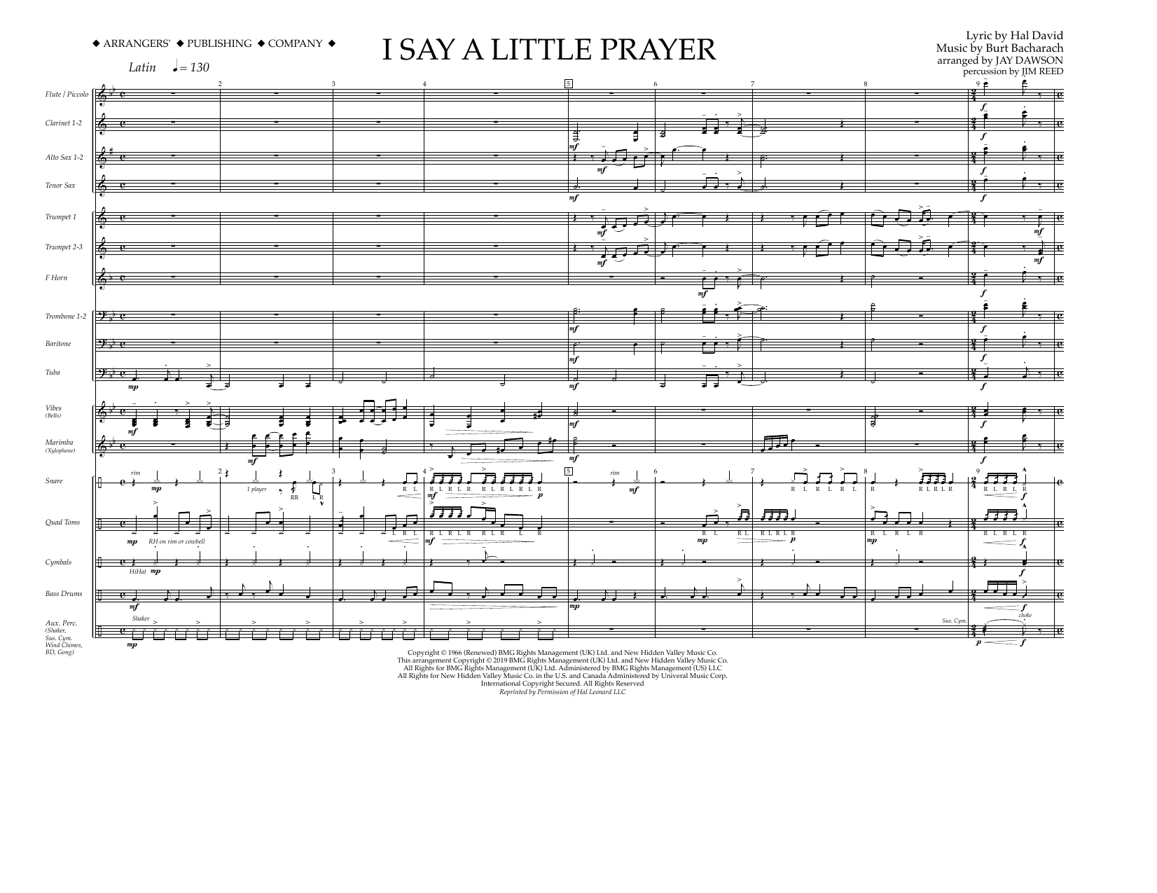 Produktbild zu: I Say a Little Prayer (arr. Jay Dawson) - Conductor