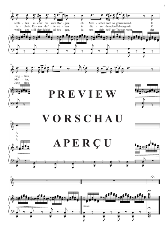 gallery: Ave Maria (Ellens Gesang III) , ,  D. 839 in C-Dur (Gesang hoch + Klavier)