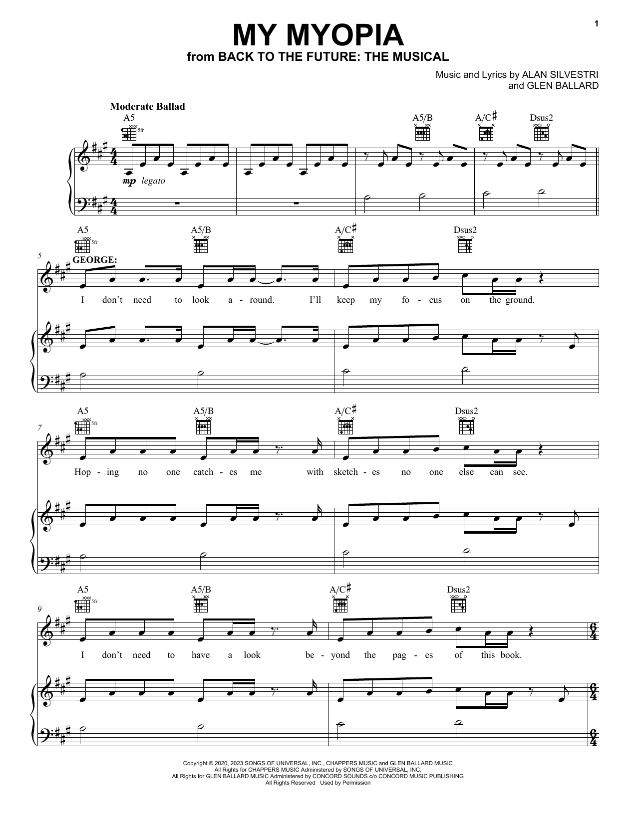 Produktbild zu: My Myopia (from Back To The Future: The Musical)