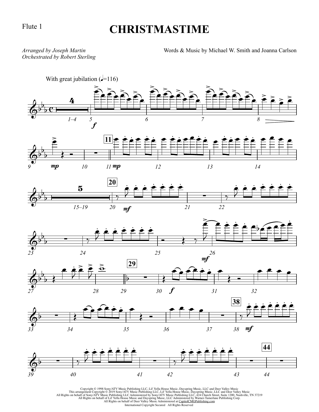 Product picture to: Christmastime (arr. Joseph M. Martin) - Flute 1