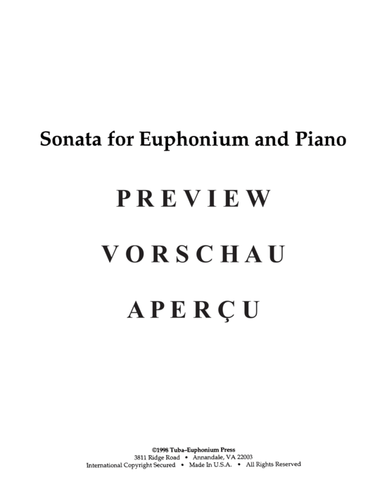 Product gallery: Page 3 of 21 Sonata , , (euphonium + piano)
