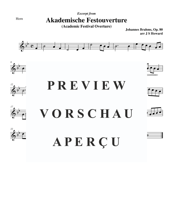 Product gallery: Page 10 of 11 Academic Festival Overture, , Brass Quintet