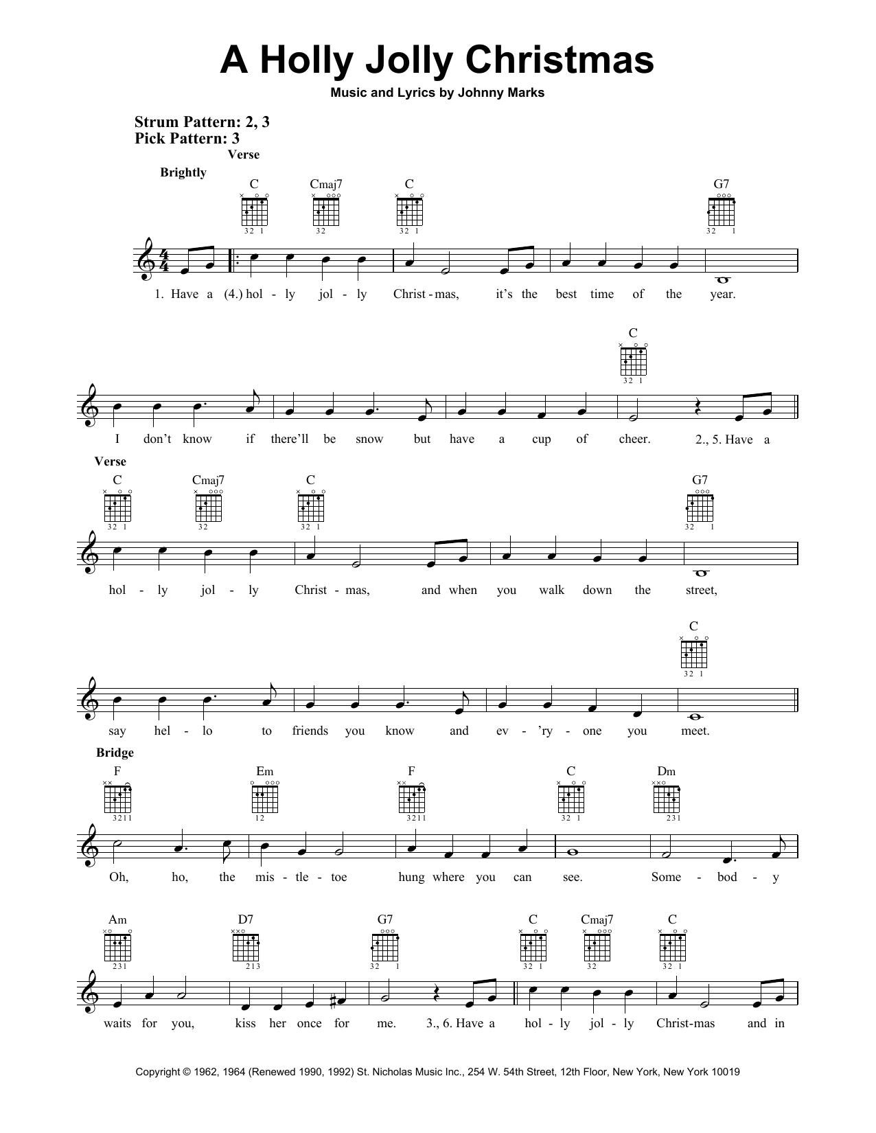 Product gallery: Page 1 of 1 A Holly Jolly Christmas, Johnny Marks