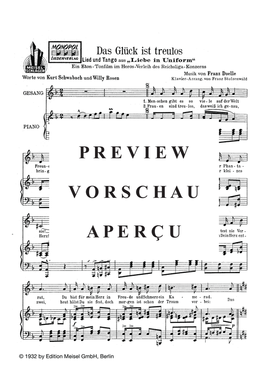 Produktgalerie: Seite 3 von 3 Das Glück ist treulos, , Klavier und Gesang