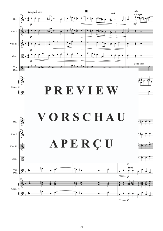 Produktgalerie: Seite 11 von 11 Oboen Konzert in F-Dur Nr. 1, , Oboe Solo, Streicherensemble und Cembalo BC