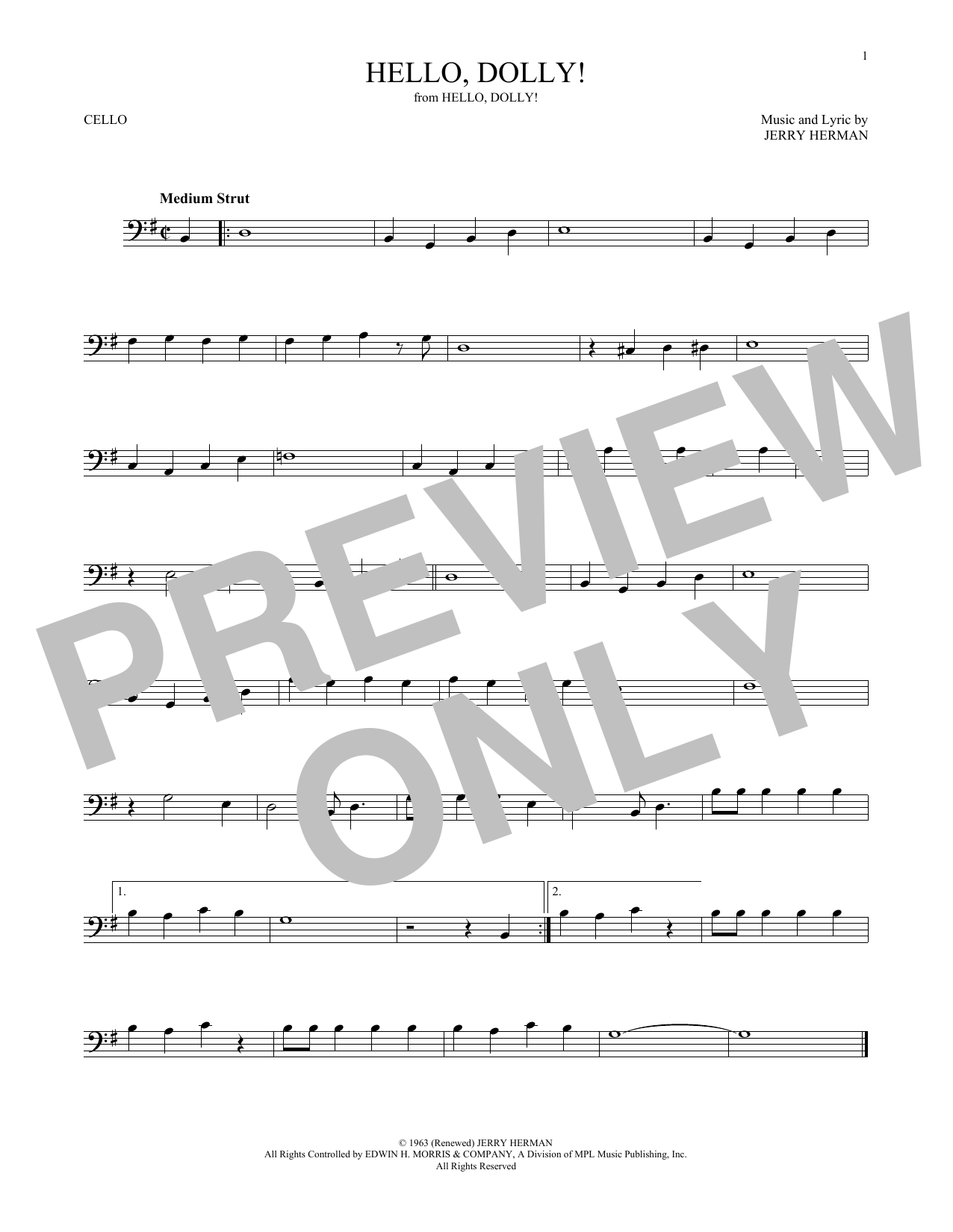 Produktgalerie: Seite 1 von 1 Hello, Dolly!, Louis Armstrong, Violoncello