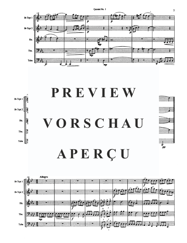 Produktgalerie: Seite 9 von 11 Quintet No. 1, , Blechbläserquintett