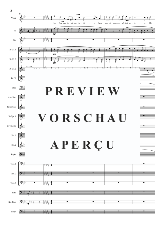 Produktgalerie: Seite 5 von 11 Blumenlied (aus Carmen), , Tenor Solo und Blasorchester