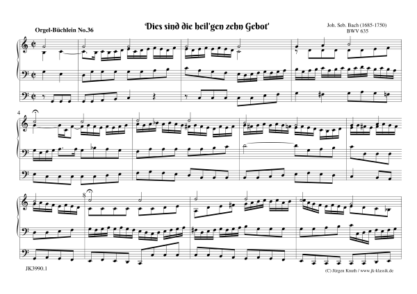 gallery: Dies sind die heil´gen zehn Gebot´ BWV 635, , (Orgel Solo)