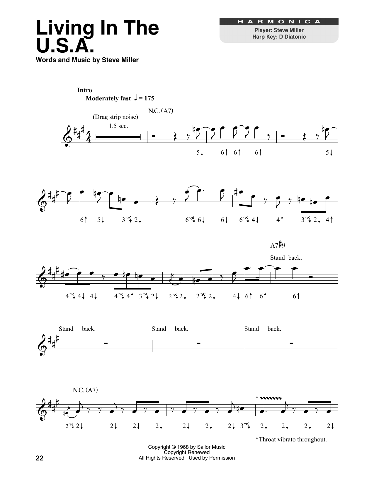 Product gallery: Page 1 of 1 Living In The U.S.A., Steve Miller Band