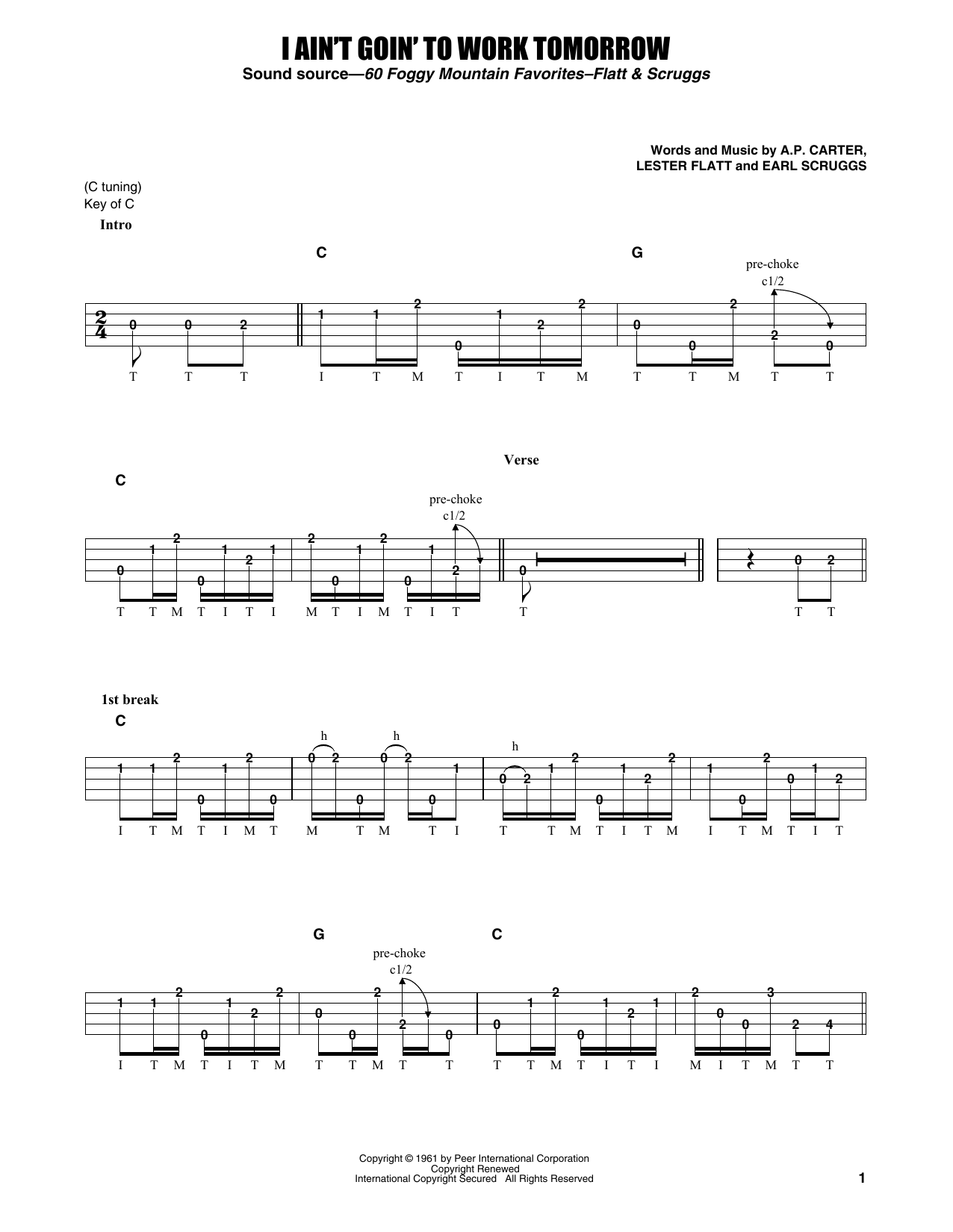 Produktgalerie: Seite 1 von 1 I Ain't Goin' To Work Tomorrow, Earl Scruggs, Banjo