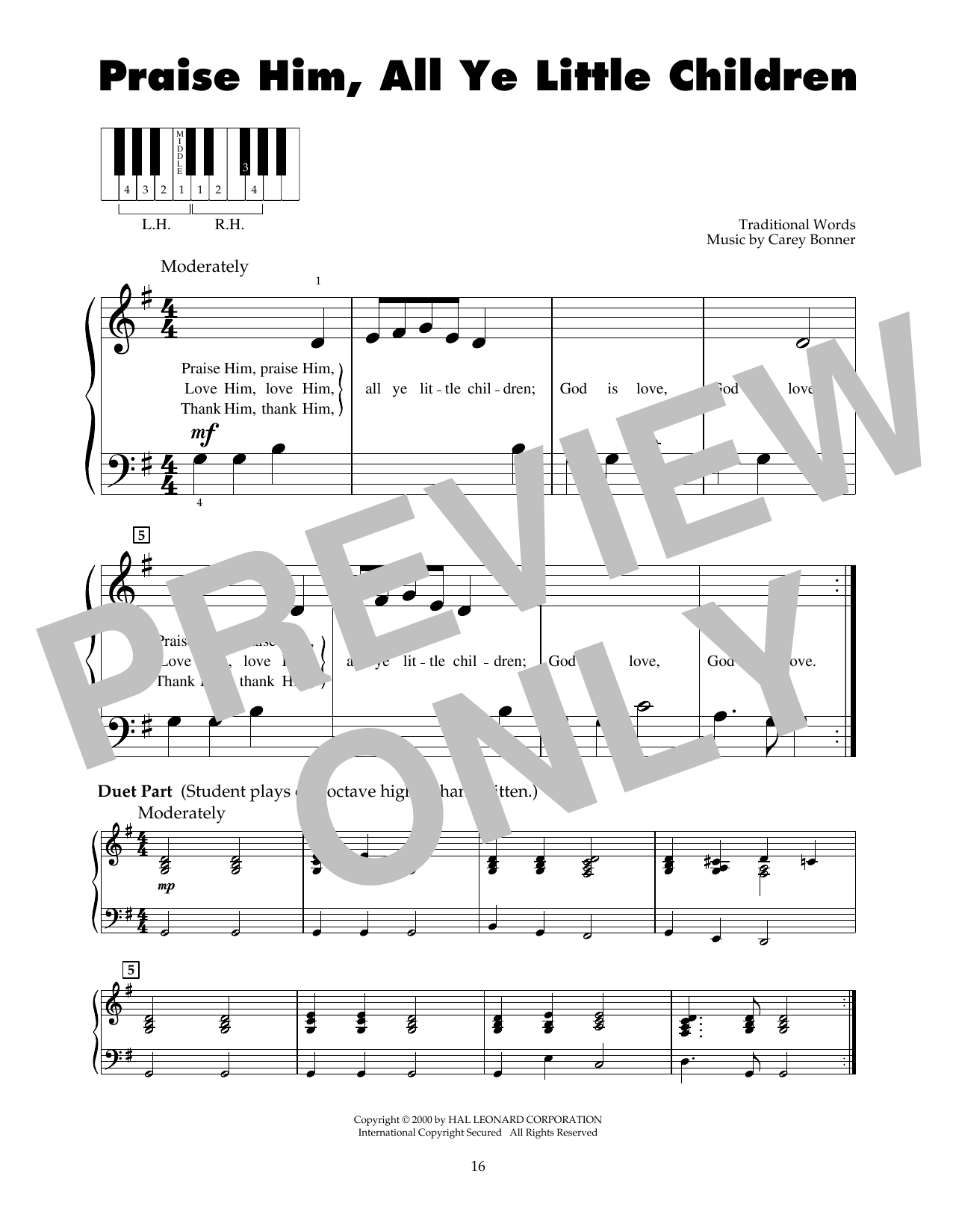 Produktbild zu: Praise Him, All Ye Little Children