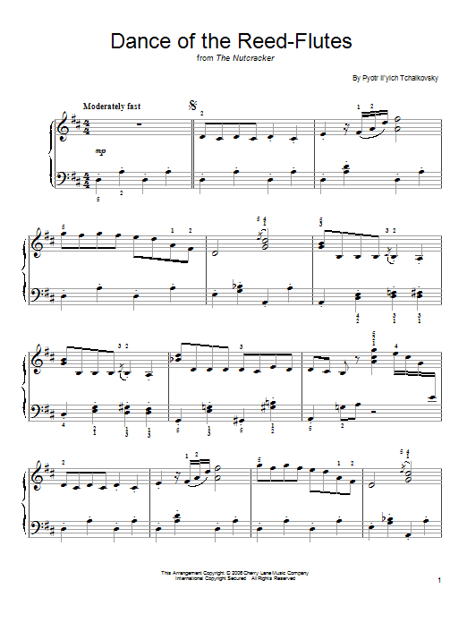 Produktbild zu: Dance Of The Reed-Flutes (from The Nutcracker)