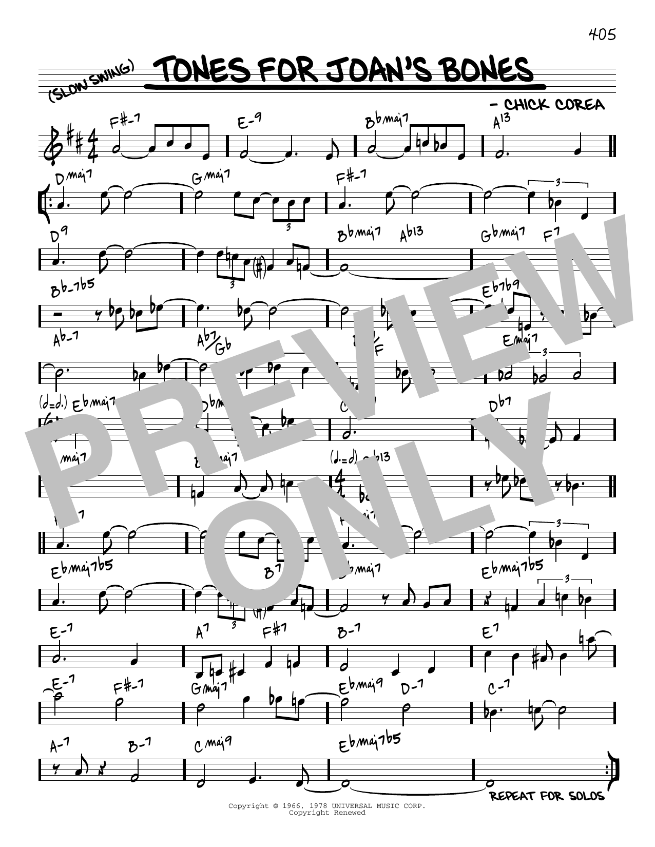Produktbild zu: Tones For Joan's Bones [Reharmonized version] (arr. Jack Grassel)