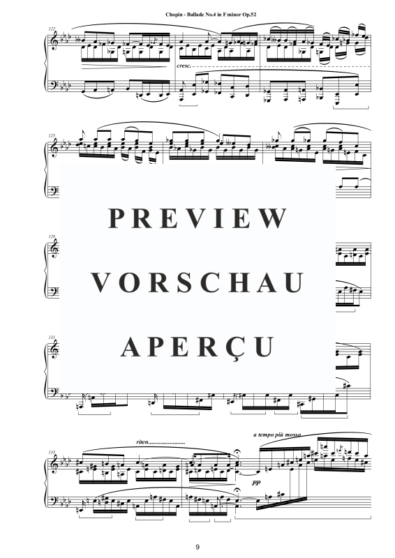 Produktgalerie: Seite 10 von 11 Ballade Nr. 4 F-Moll Op. 52, , Klavier Solo