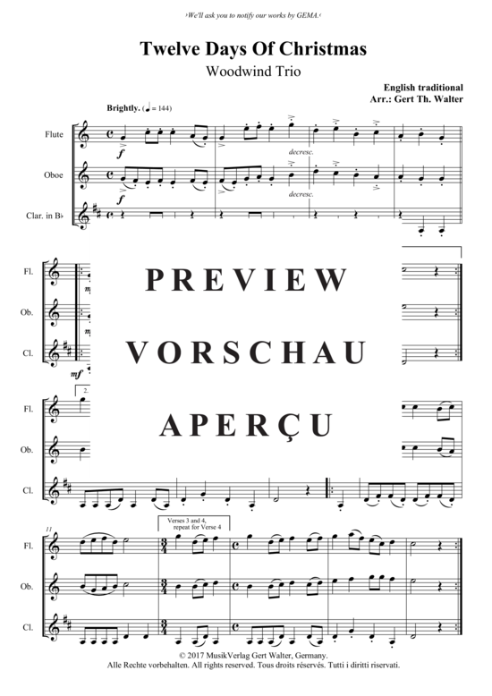 Produktbild zu: Twelve Days Of Christmas Traditional