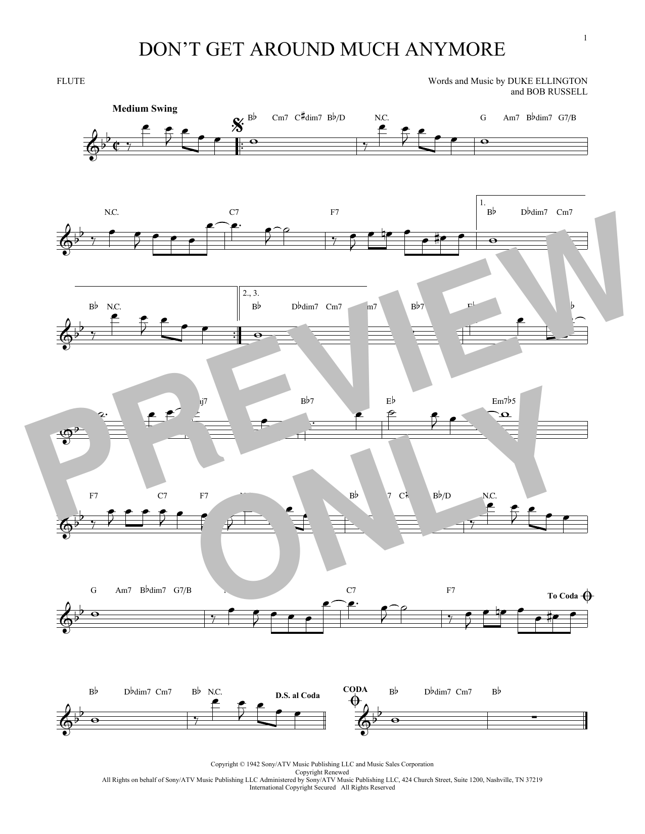 Product gallery: Page 1 of 1 Don't Get Around Much Anymore, Duke Ellington