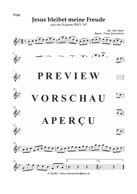 Produktgalerie: Seite 5 von 8 Jesus bleibet meine Freude, , Querflöte und Orgel