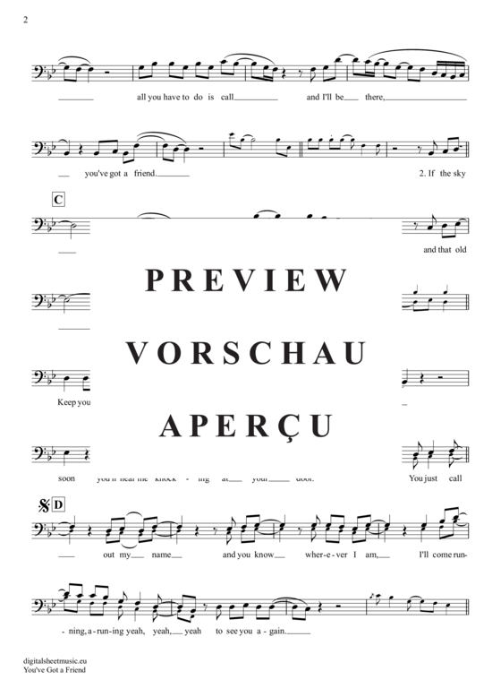 Product gallery: Page 3 of 4 You´Ve Got A Friend , King, Carole, (Posaune / Bariton)