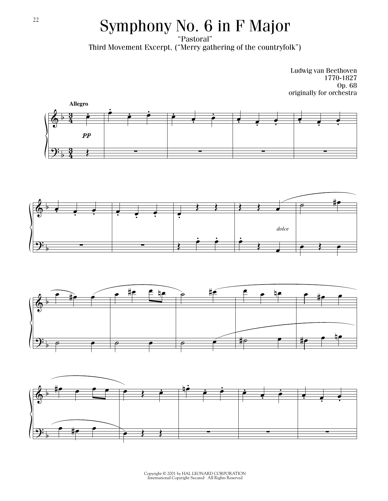 Produktbild zu: Symphony No. 6 In F Major ("Pastoral") Third Movement