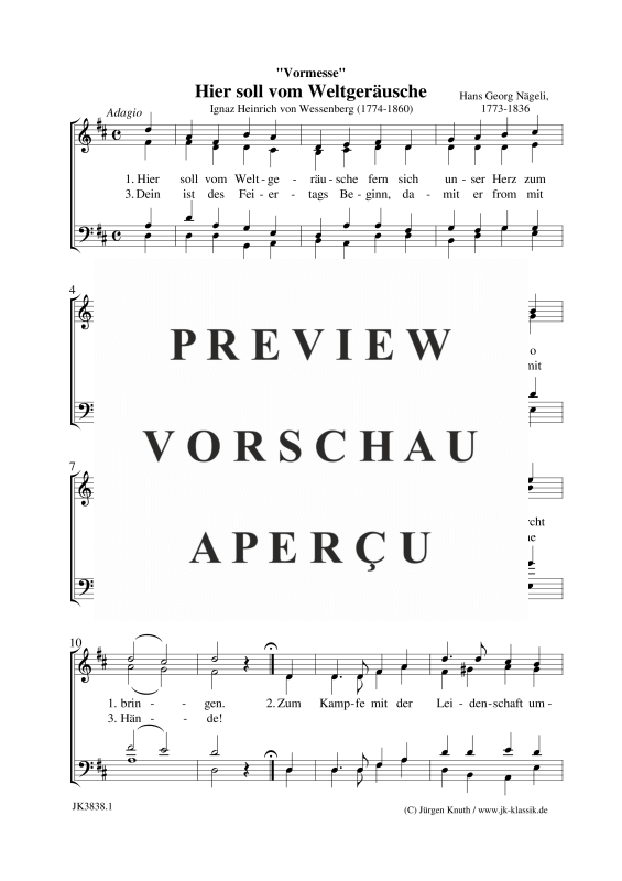 gallery: Hier soll vom Weltgeräusche, , (Gemischter Chor)