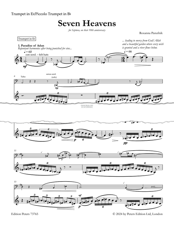 Produktgalerie: Seite 1 von 1 Seven Heavens, Roxanna Panufnik, Posaune, Trompete, Tuba