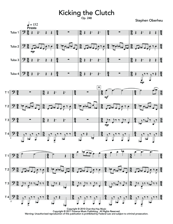 Product gallery: Page 1 of 11 Kicking the Clutch, , (Tuba Quartet TTTT)