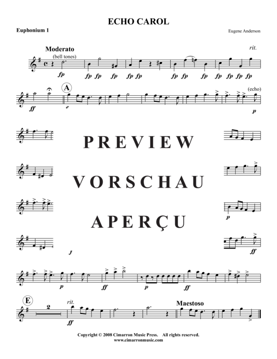 Product gallery: Page 5 of 9 The Echo Carol , , (Tuba Quartet: 2x Baritone, 2xTuba)