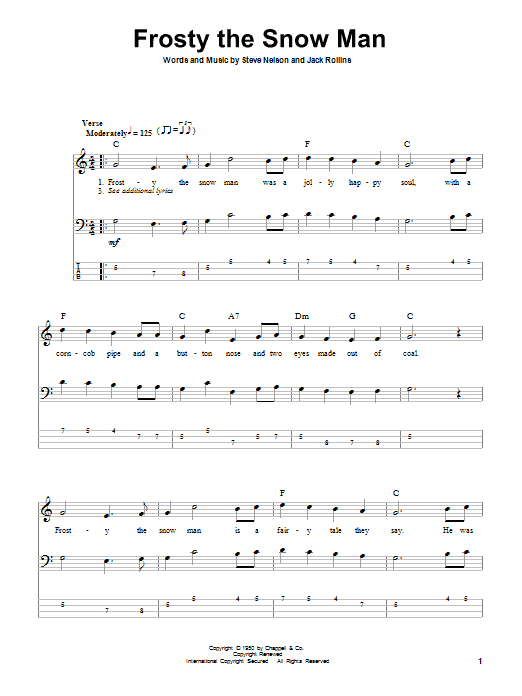 Produktgalerie: Seite 1 von 1 Frosty The Snow Man, Gene Autry, E-Bass