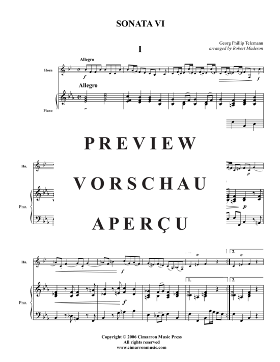 Product gallery: Page 2 of 7 Sonata VI , , (horn in F + piano)