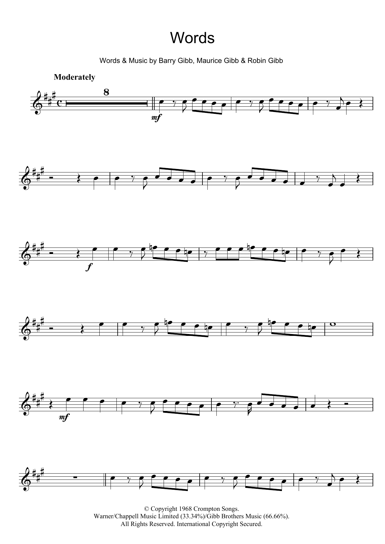 Product gallery: Page 1 of 1 Words, Bee Gees